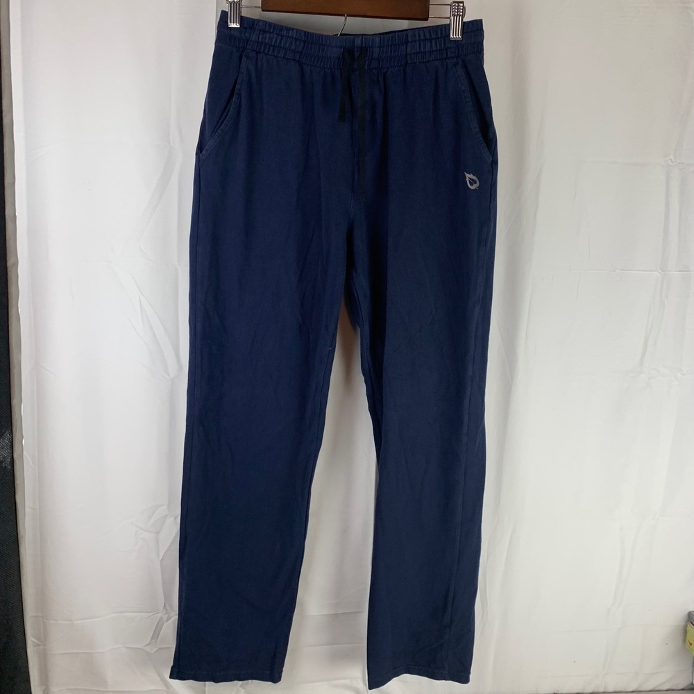 Baleaf Athletic Pants Mens Medium Navy Blue Straight Leg Drawstring Pockets
